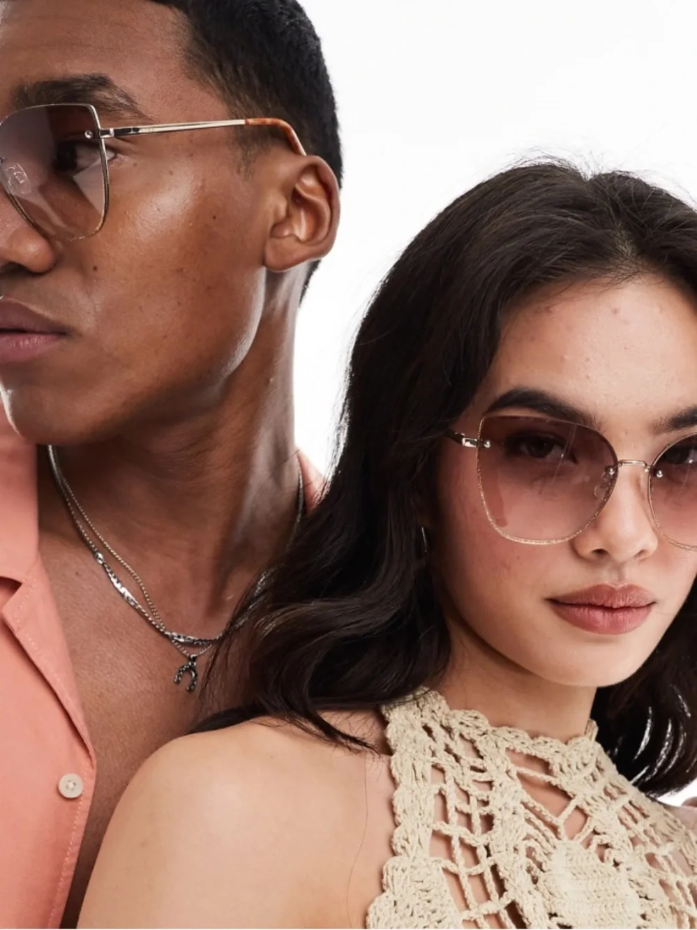 AIRE amor glitter metal sunglasses in gold
